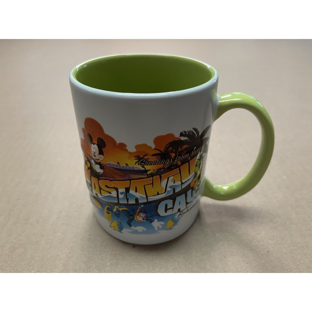 Disney Cruise Line Castaway Cay Bahamas Mug Cup - Mickey & Goofy [New]‎